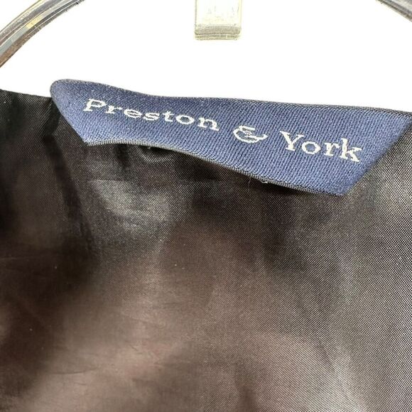 Faux Fur Vest Brown Preston York Full Zip Womens Size M Classic Mock Neck Lined - Picture 10 of 11